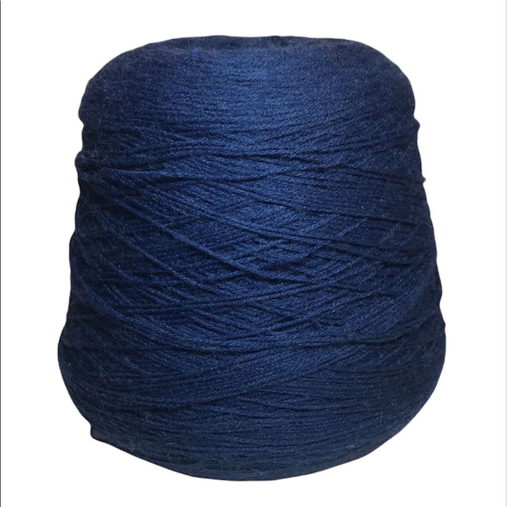 Navy blue acrylic yarn cone